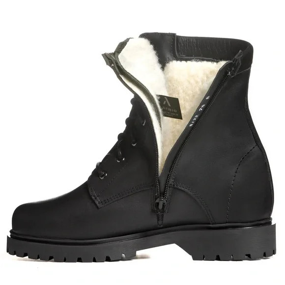 Anfibio Kiara Leather Wool-Lined Winter Boots Size 9 - Picture 3 of 12